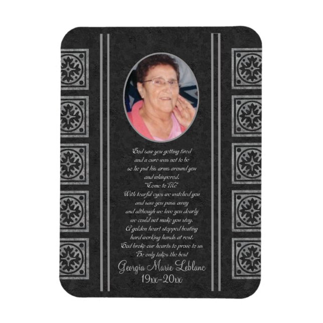 Custom Memorial Keepsakes Magnet (Vertical)