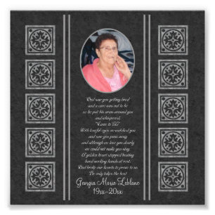 Custom Memorial Keepsakes Photo Print