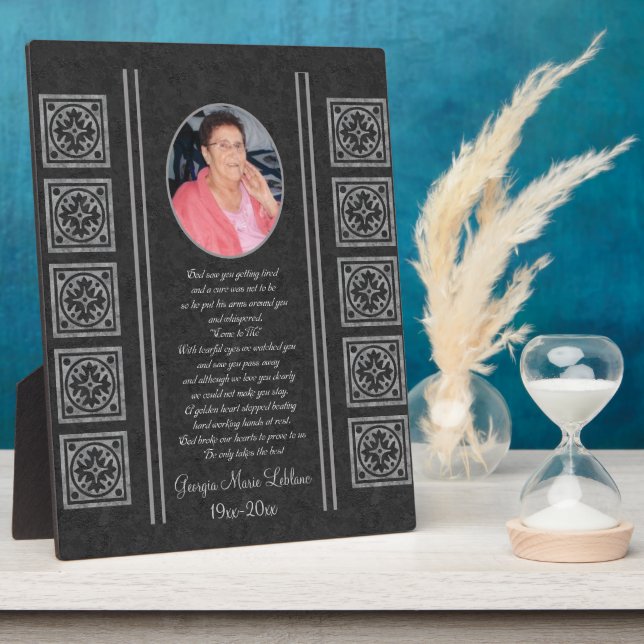 Custom Memorial Keepsakes Plaque (Side)