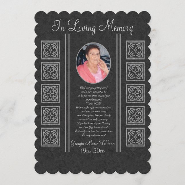 Custom Memorial Keepsakes Program (Front)