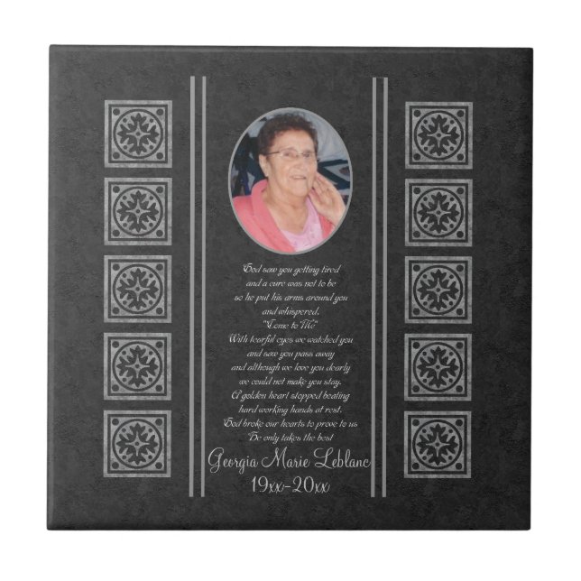 Custom Memorial Keepsakes Tile (Front)