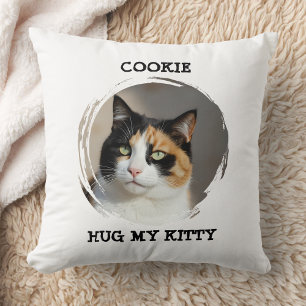 Custom Memorial Pet Pillow Hug My Kitty Cat Gift