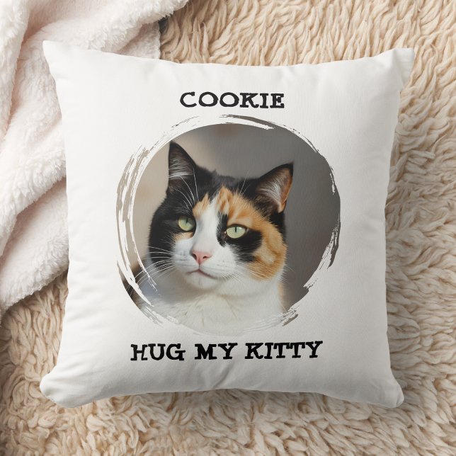 Custom Memorial Pet Pillow Hug My Kitty Cat Gift (Creator Uploaded)