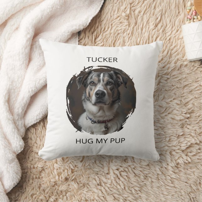 Custom Memorial Pet Pillow Hug My Pup Dog Gift (Blanket)