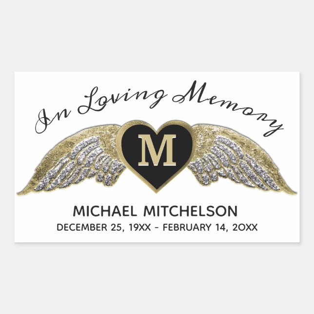 Custom Memorial  Rectangular Sticker (Front)