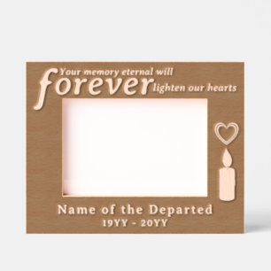 Custom Memorial Remembrance Hearts and Candle Etched Frames