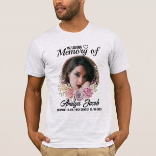 Custom Memorial Rest in Peace T-Shirt   Personaliz