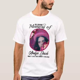 Custom Memorial Rest in Peace T-Shirt   Personaliz