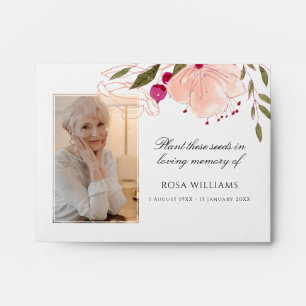 Custom Memorial Seed Packets for Funerals Envelope