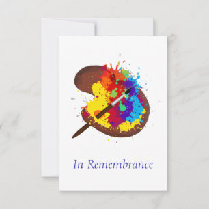 Custom Memorial Service Artist Painter Invitation