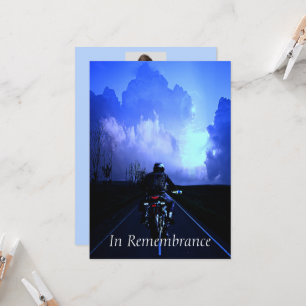 Custom Memorial Service Motorcycle Biker Chopper Invitation