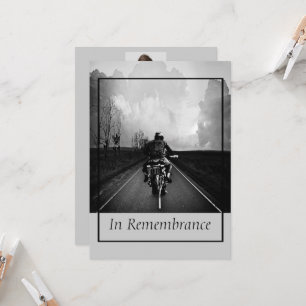 Custom Memorial Service Motorcycle Biker Chopper Invitation