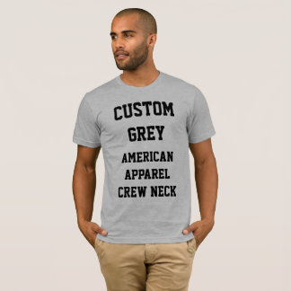 Custom Men's GREY AMERICAN APPAREL T-SHIRT