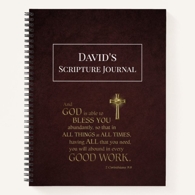 Custom Men's Scripture Journal (Front)
