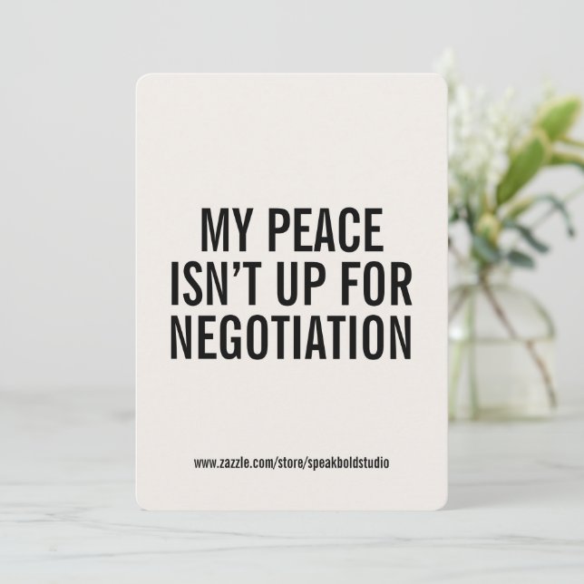 Custom Mental Health Quote Card, Self-Care Gift Holiday Card (Standing Front)