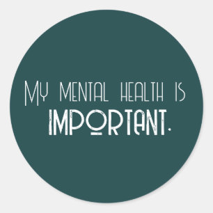 Custom Mental Health Trendy Colour 2023 Classic Round Sticker