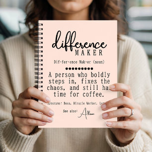 Custom Mentor Appreciation Journal, Boss gift Notebook