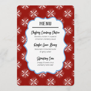 Custom Menu Flat Insert Card