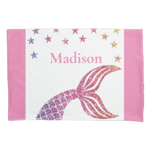 Custom Mermaid Single Pillowcase, Standard Size Pillowcase