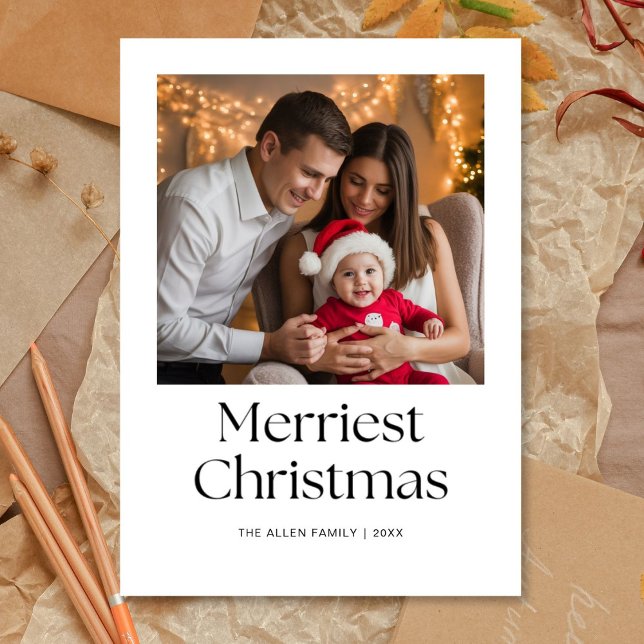 Custom Merriest Family Christmas Holiday Card (Creator Uploaded)