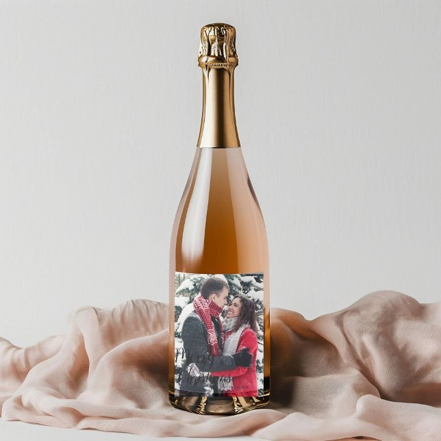 custom merry christmas , custom photo wine label  (Creator Uploaded)