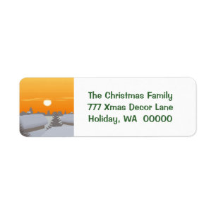 Custom Merry Christmas Envelopes Address Stickers