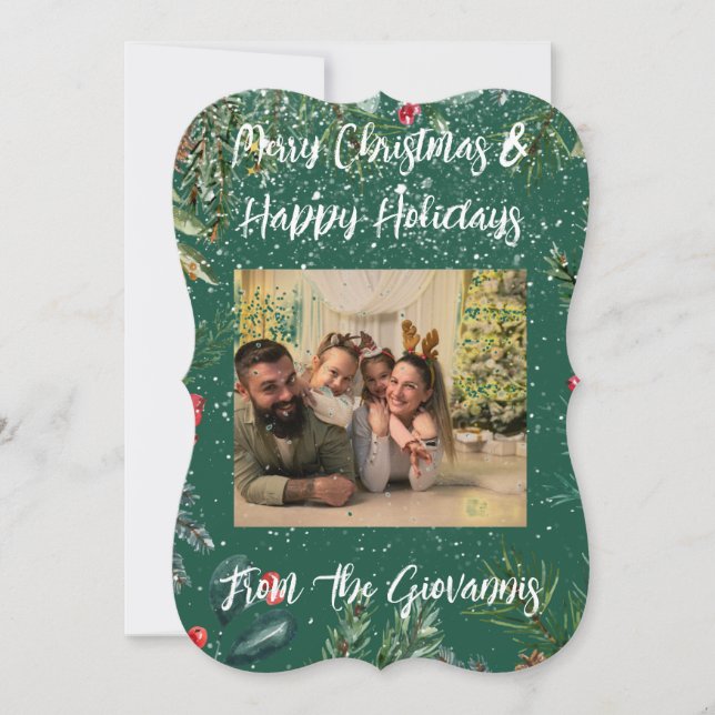 CUSTOM MERRY CHRISTMAS GREETING CARD  (Front)