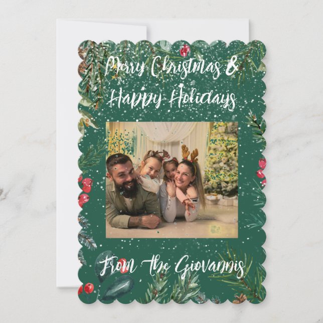 CUSTOM MERRY CHRISTMAS GREETING CARD  (Front)