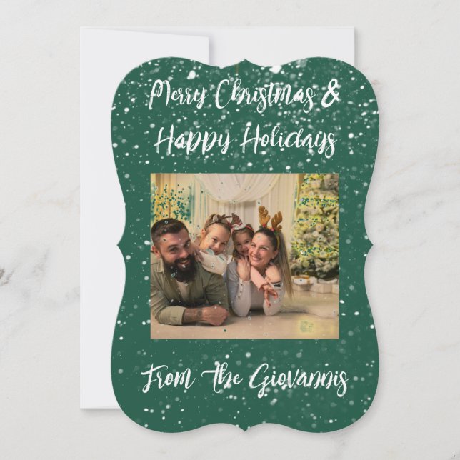 CUSTOM MERRY CHRISTMAS GREETING CARD  (Front)