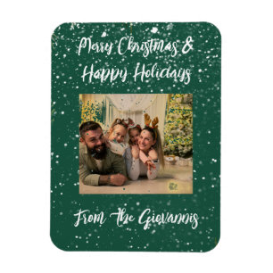CUSTOM MERRY CHRISTMAS GREETING CARD  MAGNET