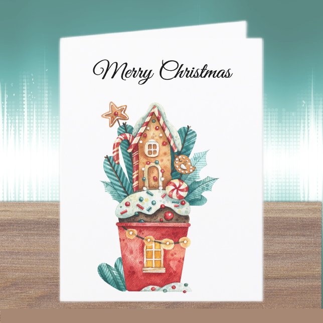 Custom, Merry Christmas Magical Sweets House  Holiday Card (Creator Uploaded)
