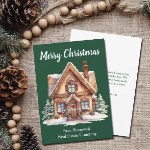 Custom Merry Christmas Real Estate Business Holiday Card