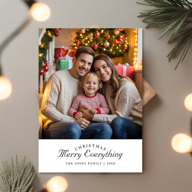 Custom Merry Everything Family Photo Card (Creator Uploaded)