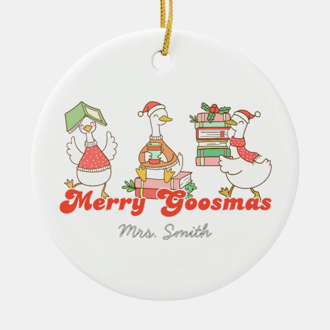 Custom Merry Goosemas Ornament (Front)