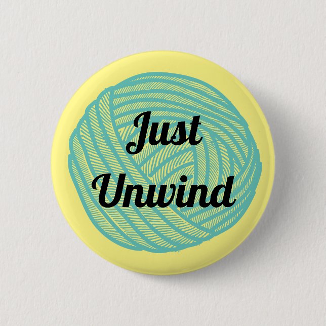 Custom Message Ball of Yarn Pin for Knitters (Front)