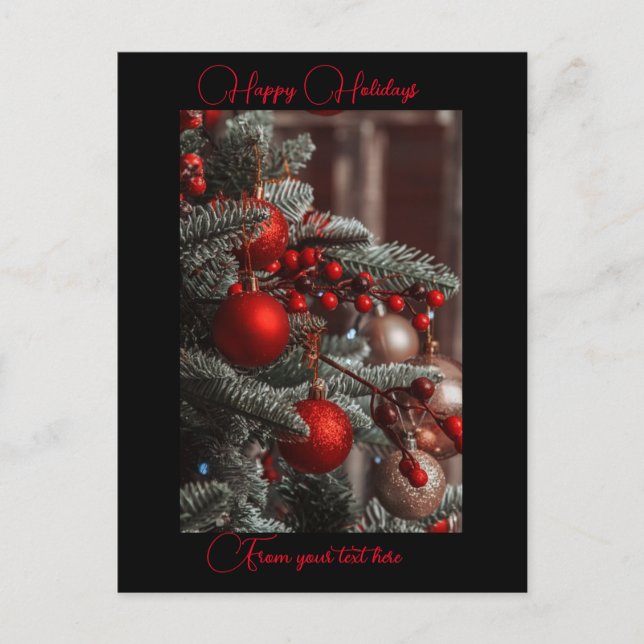 Custom message Christmas post card (Front)