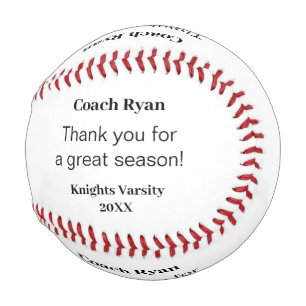 Custom Message Coach Gift Birthday Graduation Baseball