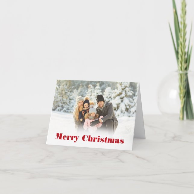 Custom Message Folded Photo Holiday (Front)