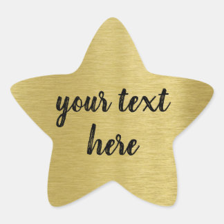 Custom Message Gold Award Star Sticker