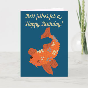 Custom Message Koi Goldfish Any Occasion Card
