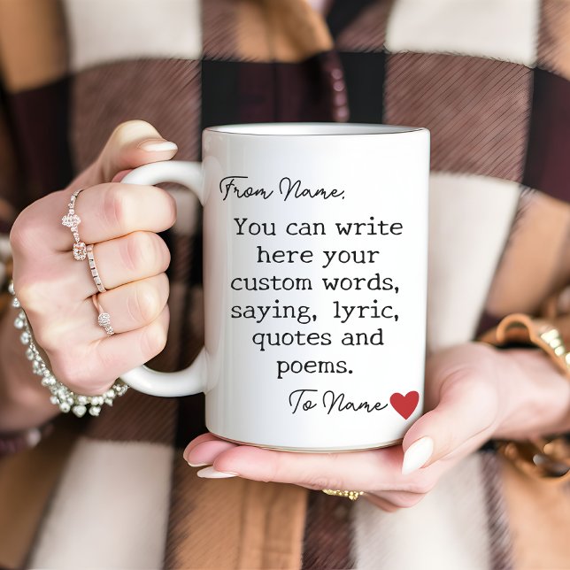 Custom Message Mug, Gift for Mum & BFF Friends Coffee Mug ( custom message mug, birthday gift mug, graduation gift mug, Mother’s Day mug, gift for mom,)