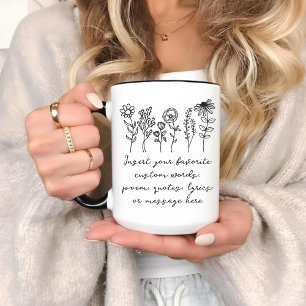 Custom Message Mug Gift for Mum, Grandma, Teacher