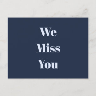 Custom Message Navy Blue and Pale Sky Blue Postcard