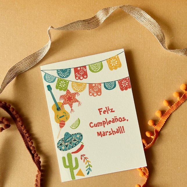 Custom Message Personalised Mexican Themed  Card (Creator Uploaded)