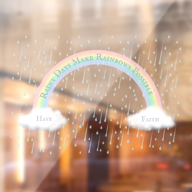 Custom Message Rainbow Arch & Fluffy White Clouds (Sheet 2)