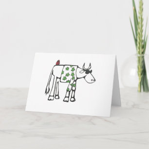 Custom Message Summer Bull Greeting Card
