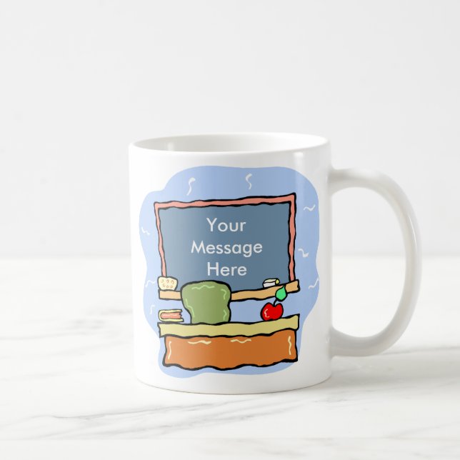 Custom Message Teacher Mug (Right)