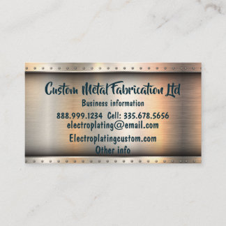 Custom Metal Fabrication.Ltd Business Card