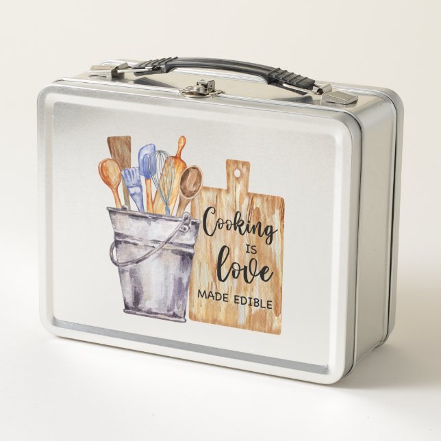 Custom Metal Lunch Box with Logo (Front)