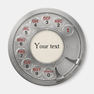 Custom Metal Rotary Telephone Dial Magnet